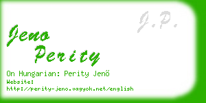 jeno perity business card